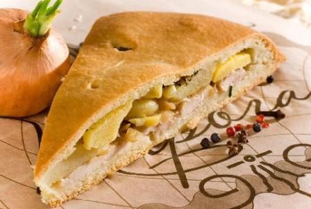 пирог с луком и картофелем